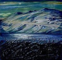 Lord of the Rings Trilogy - Night on the Barrow Downs - mysterious landscape with texture and hidden rings