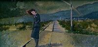 Storm Warning - a railway track and a lone figure