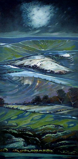one of the artist's paintings - Through Holt and Hanger